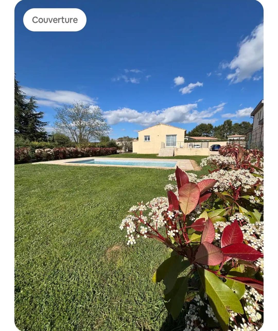 Villa Familiale Avec Piscine, Jardin A 10 Mn D'Uzes Flaux Ngoại thất bức ảnh